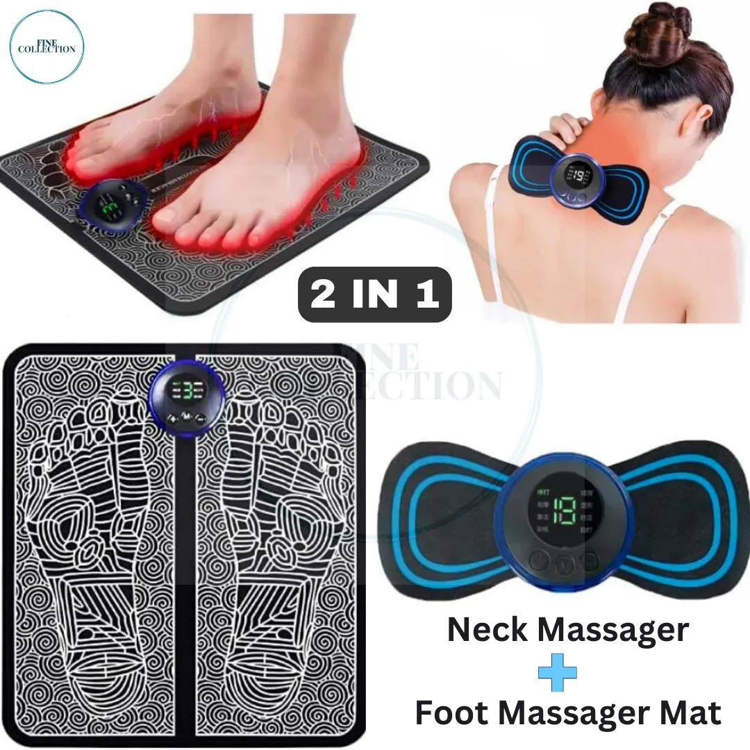 Veralix DuoRelax 2-in-1 EMS Nek- en Voetmassageset